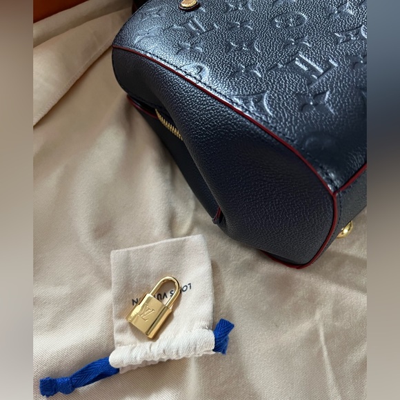 Louis Vuitton Montaigne Crossbody BB Navy Leather Monogram Empreinte - Picture 5 of 15